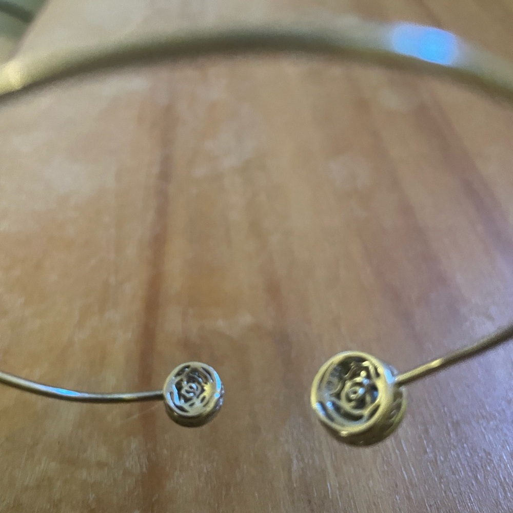 Sterling Silver Filigree Flower Detail Open Cuff Bracelet